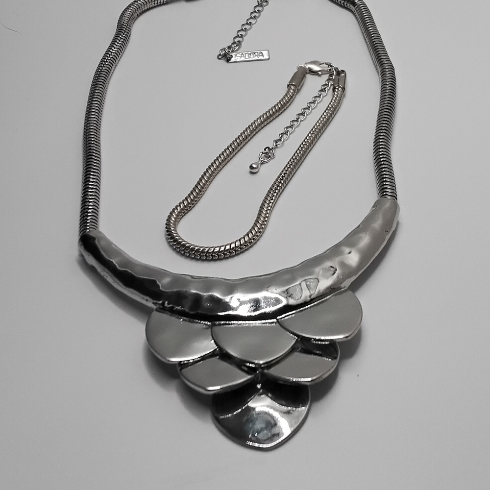 ISADORA SilverTone Necklace Snake Chain w/Bracelet